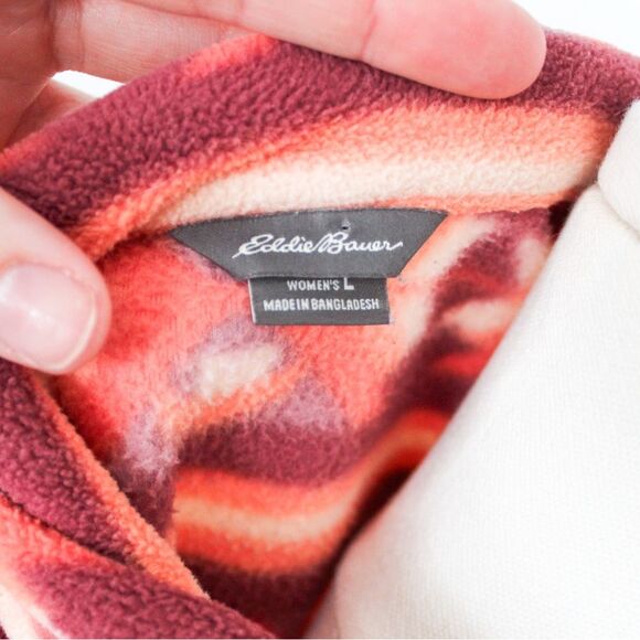 Eddie Bauer Women’s Quest Plush 1/4 Zip Fleece Aztec Print Large - Picture 5 of 7